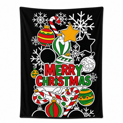 🎄 DIY Christmas Coloring Blanket – Washable Cozy Throw 🎨