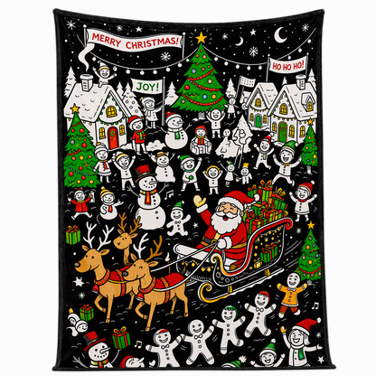 🎄 DIY Christmas Coloring Blanket – Washable Cozy Throw 🎨