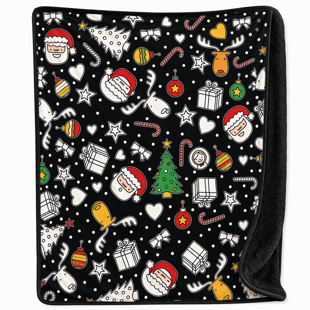 🎄 DIY Christmas Coloring Blanket – Washable Cozy Throw 🎨