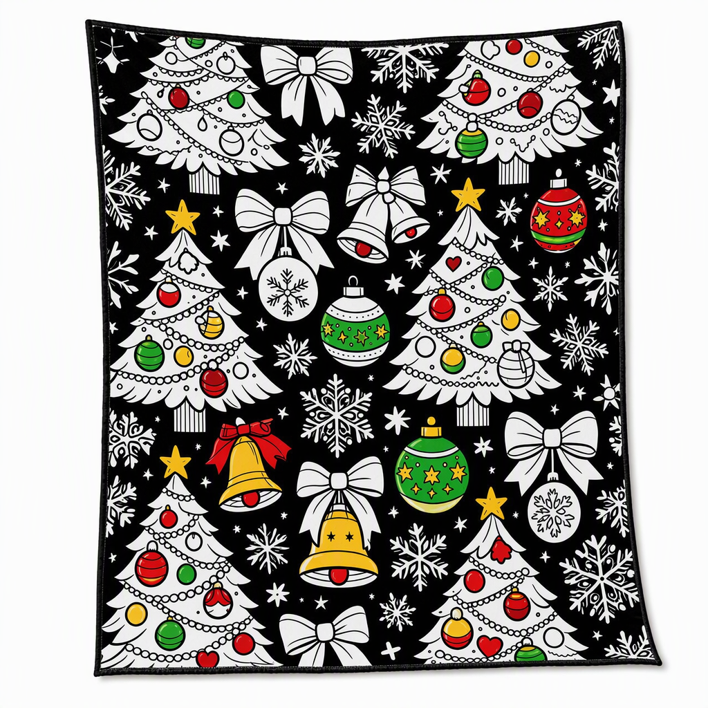 🎄 DIY Christmas Coloring Blanket – Washable Cozy Throw 🎨