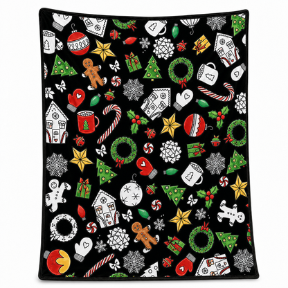 🎄 DIY Christmas Coloring Blanket – Washable Cozy Throw 🎨