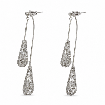 ✨ Two-Way Waterdrop Tassel Earrings - Convertible Zircon Drop Earrings 💎