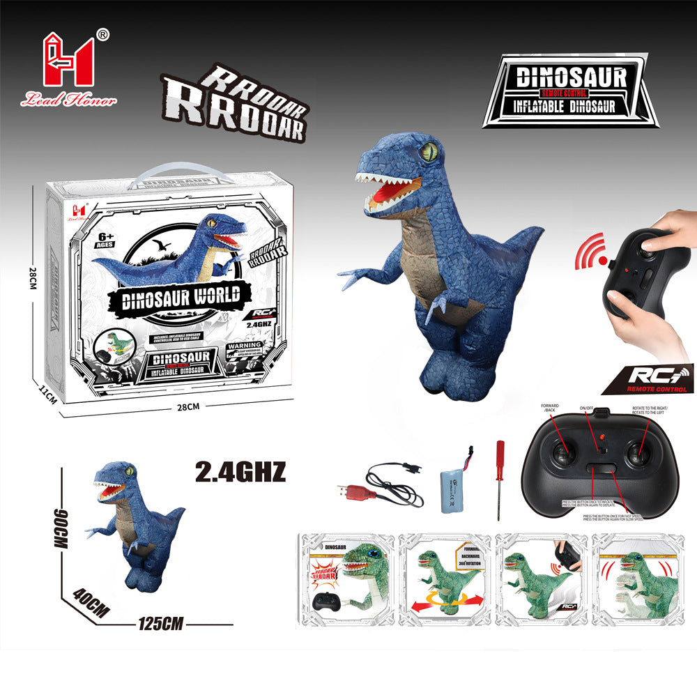 🦖 Remote Control Inflatable Dinosaur Toy with 2.4G Controller 🎮