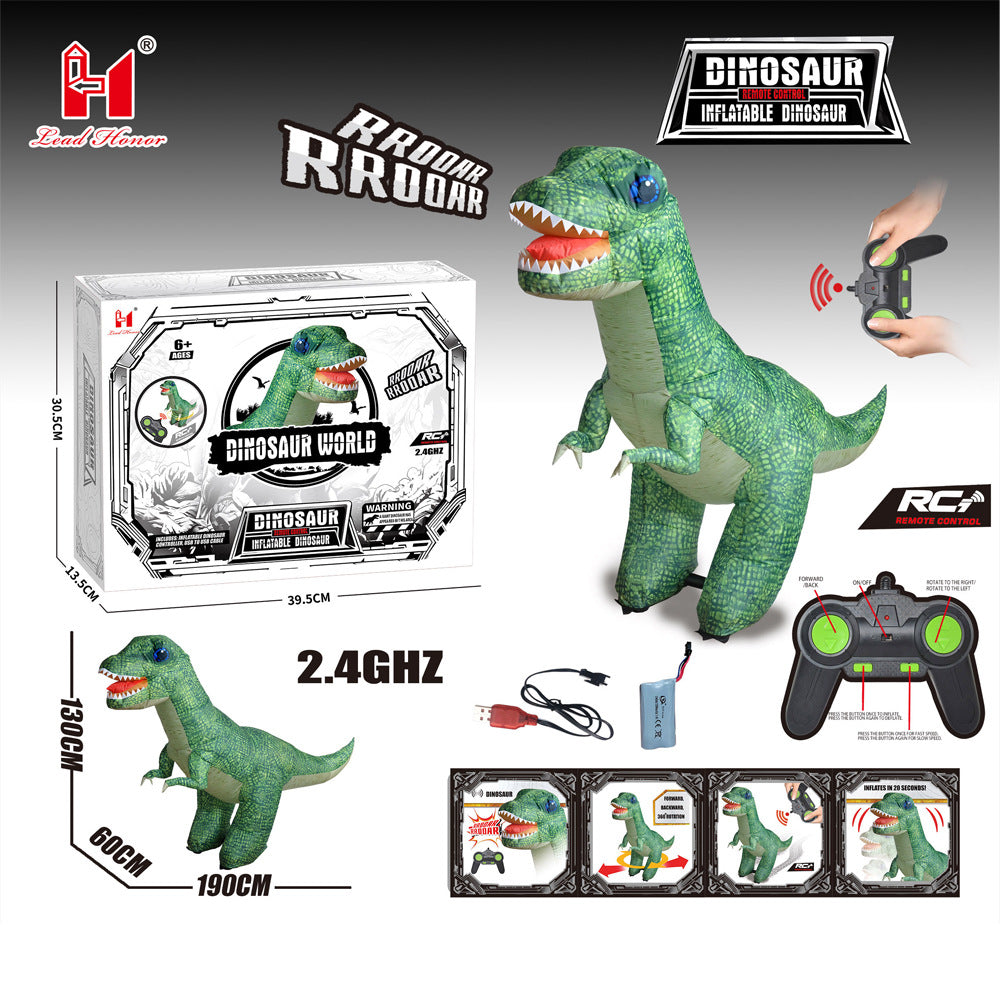 🦖 Remote Control Inflatable Dinosaur Toy with 2.4G Controller 🎮