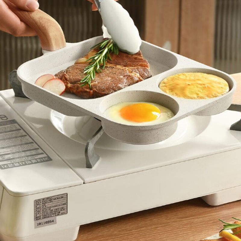 🍳 3-In-1 Split Non-Stick Frying Pan - Divided Breakfast Skillet for Eggs & Burgers 🥞