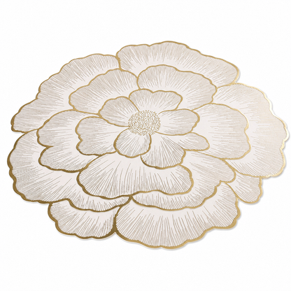 ✨ Creative Peony Floral Hollow PVC Placemat & Heat Insulation Table Mat 🍽️