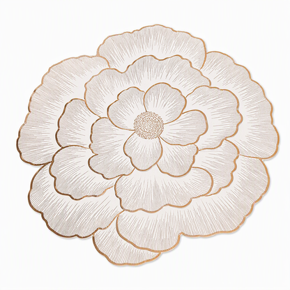 ✨ Creative Peony Floral Hollow PVC Placemat & Heat Insulation Table Mat 🍽️