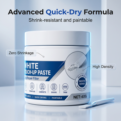 🖌️✨ Limited-Time Buy 1 Get 1 Free 🏠✨ White Furniture Touch-Up Paste with Built-in Brush