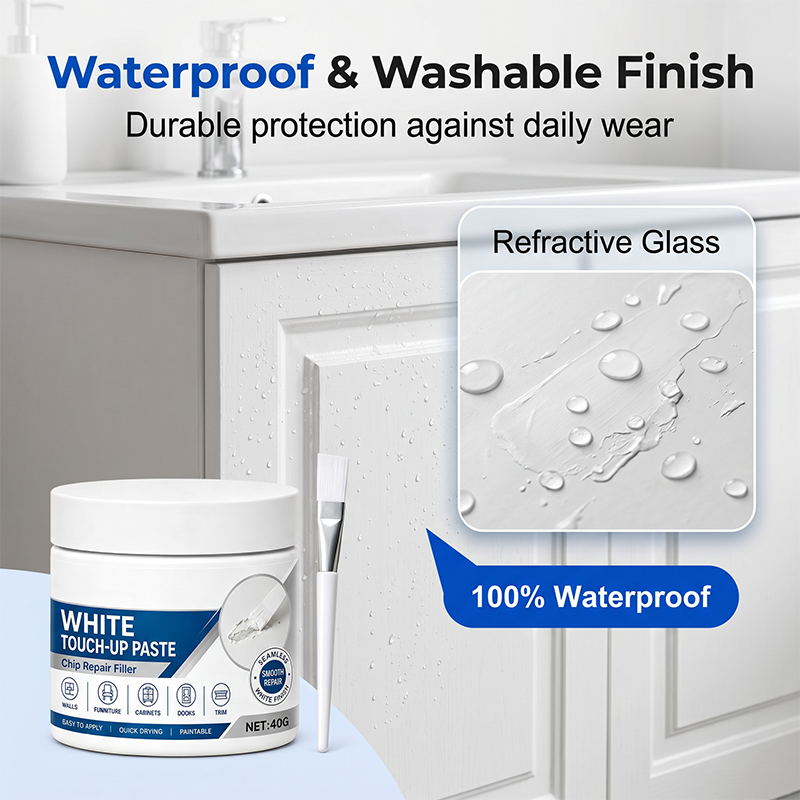 🖌️✨ Limited-Time Buy 1 Get 1 Free 🏠✨ White Furniture Touch-Up Paste with Built-in Brush