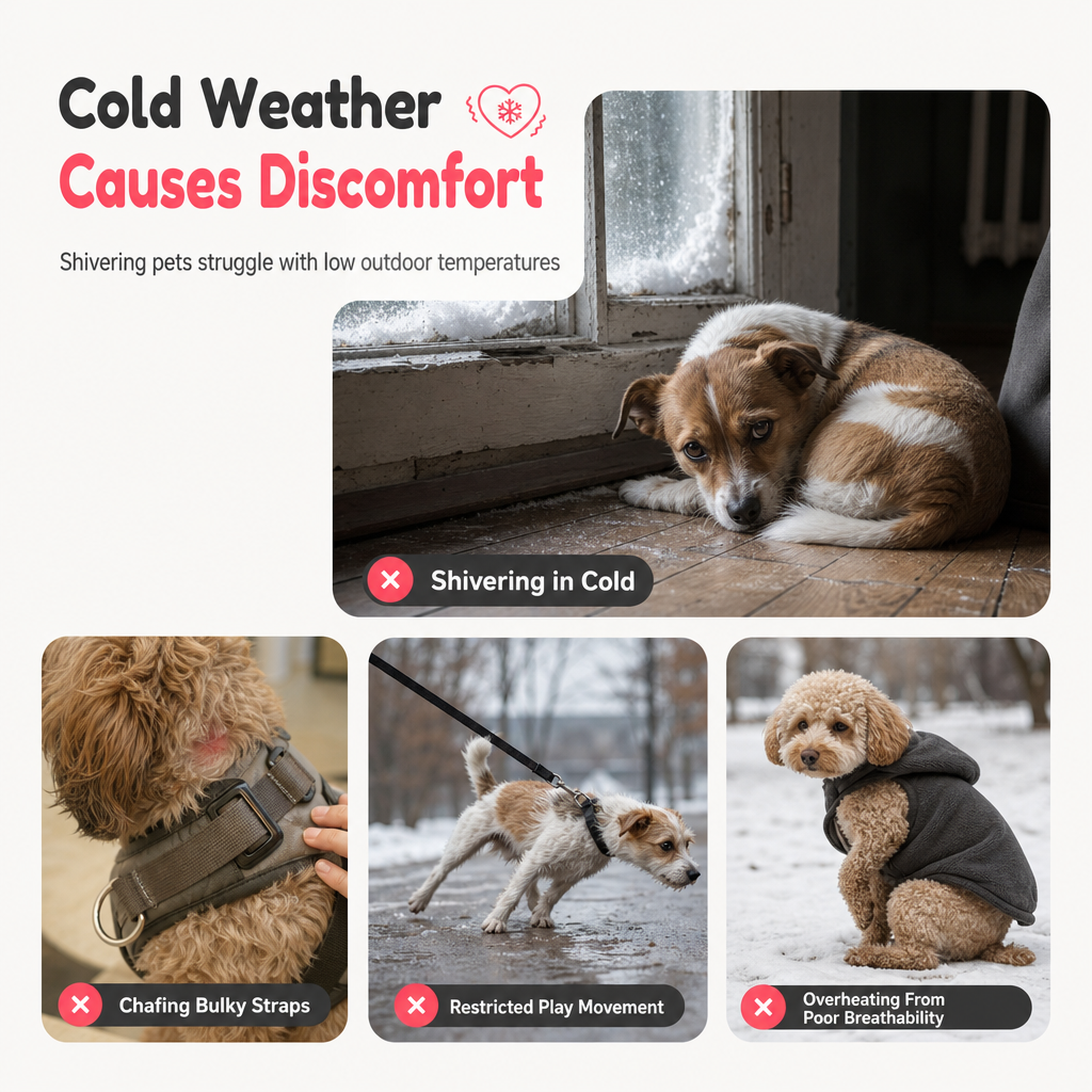 🐾 Cozy Plush Pet Warm Vest with D-Ring - Love Dad & Mom Printed Sweater 🐶
