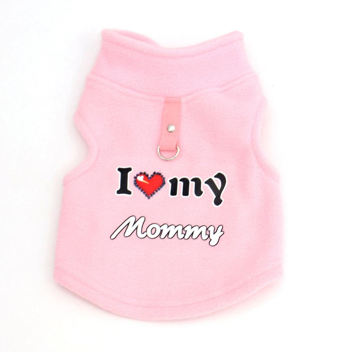 🐾 Cozy Plush Pet Warm Vest with D-Ring - Love Dad & Mom Printed Sweater 🐶
