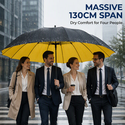 ☔ 130cm Extra Large Windproof Folding Umbrella - 12-Rib Reinforced Frame 🌧️