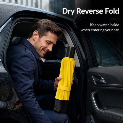 ☔ 130cm Extra Large Windproof Folding Umbrella - 12-Rib Reinforced Frame 🌧️