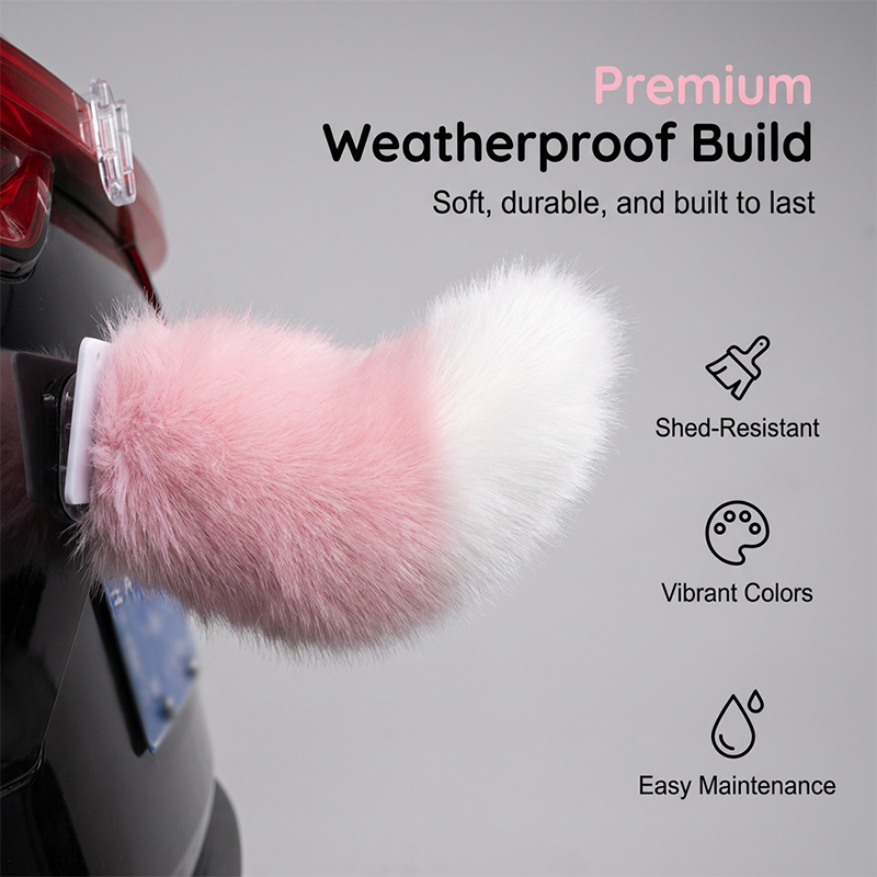 🐾 Rechargeable Animated Car Tail – Voice, Remote & Pat-Activated Wagging Plush Decor