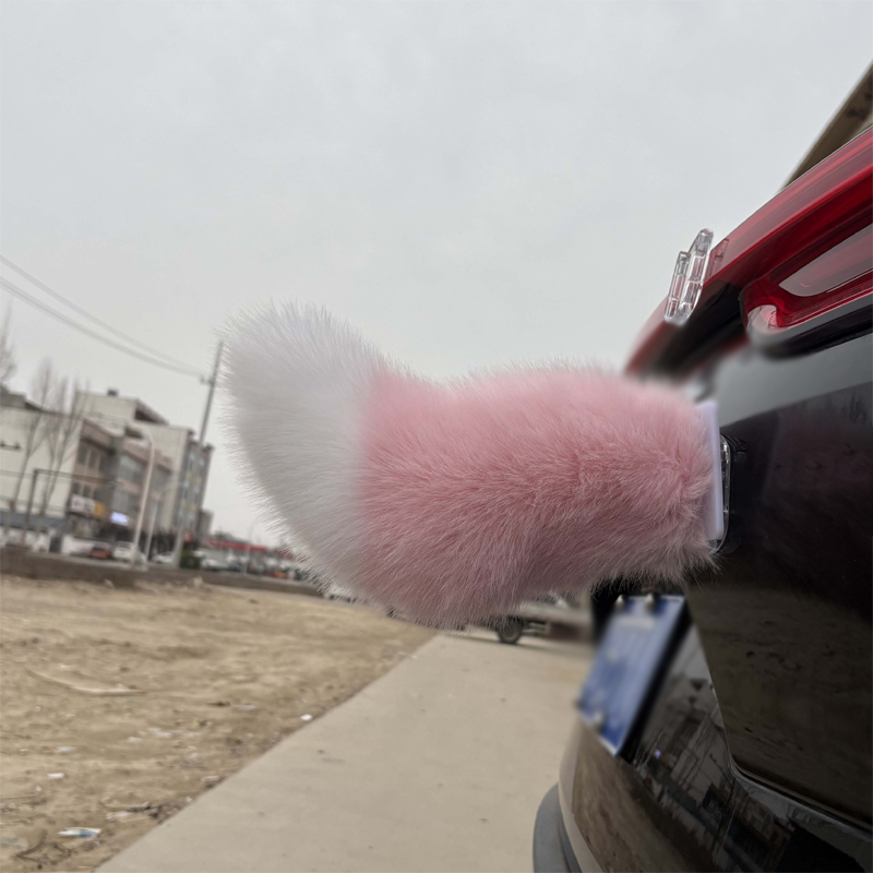 🐾 Rechargeable Animated Car Tail – Voice, Remote & Pat-Activated Wagging Plush Decor