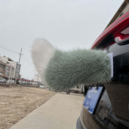 🐾 Rechargeable Animated Car Tail – Voice, Remote & Pat-Activated Wagging Plush Decor