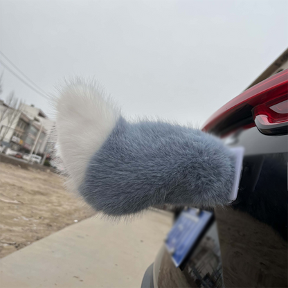 🐾 Rechargeable Animated Car Tail – Voice, Remote & Pat-Activated Wagging Plush Decor