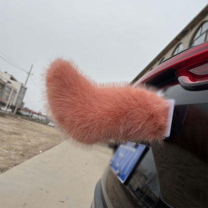 🐾 Rechargeable Animated Car Tail – Voice, Remote & Pat-Activated Wagging Plush Decor