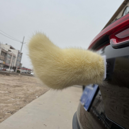 🐾 Rechargeable Animated Car Tail – Voice, Remote & Pat-Activated Wagging Plush Decor