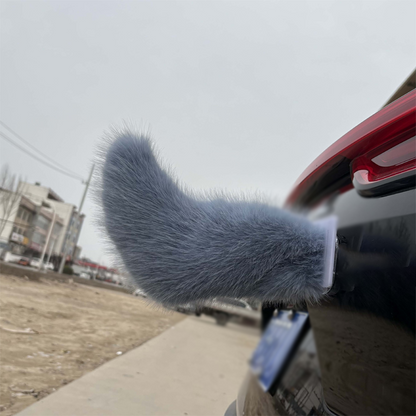 🐾 Rechargeable Animated Car Tail – Voice, Remote & Pat-Activated Wagging Plush Decor