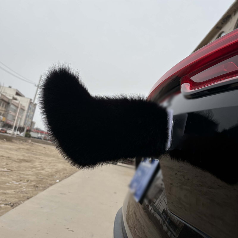 🐾 Rechargeable Animated Car Tail – Voice, Remote & Pat-Activated Wagging Plush Decor