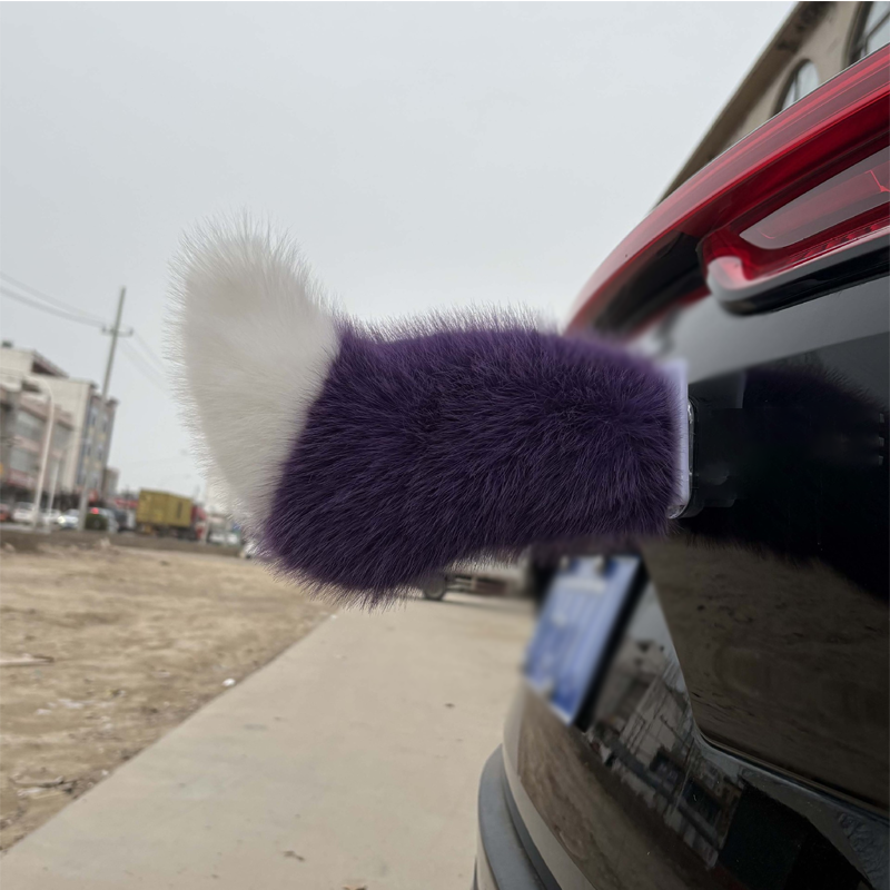 🐾 Rechargeable Animated Car Tail – Voice, Remote & Pat-Activated Wagging Plush Decor