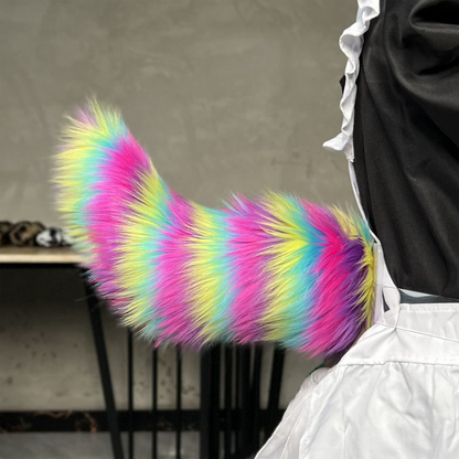 🐾 Rechargeable Animated Car Tail – Voice, Remote & Pat-Activated Wagging Plush Decor