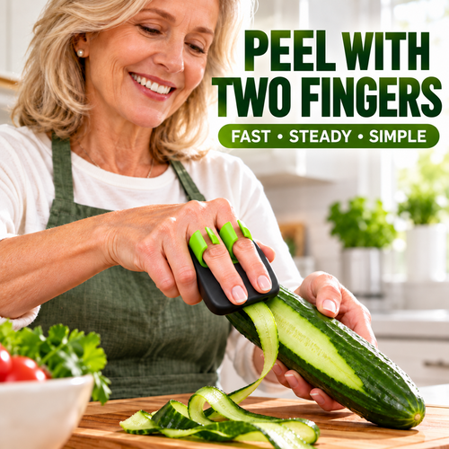 🥕 2PCS Ergonomic Two-Finger Palm Peeler – Fast, Controlled Fruit & Vegetable Peeling