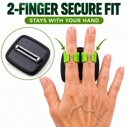 🥕 2PCS Ergonomic Two-Finger Palm Peeler – Fast, Controlled Fruit & Vegetable Peeling