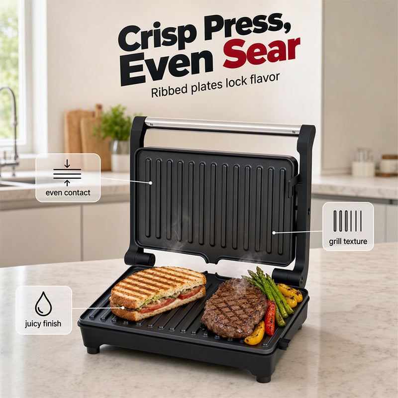 🥪 180° Flat Panini Press Grill & Electric Sandwich Maker 🥩