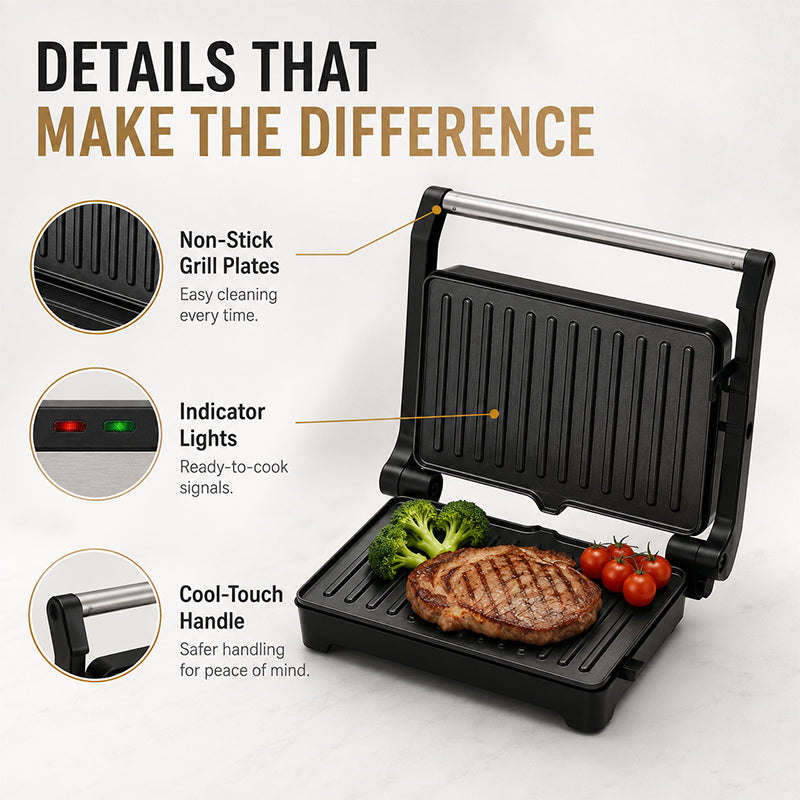 🥪 180° Flat Panini Press Grill & Electric Sandwich Maker 🥩