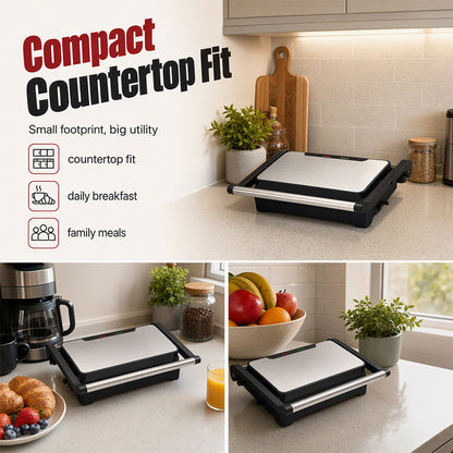 🥪 180° Flat Panini Press Grill & Electric Sandwich Maker 🥩