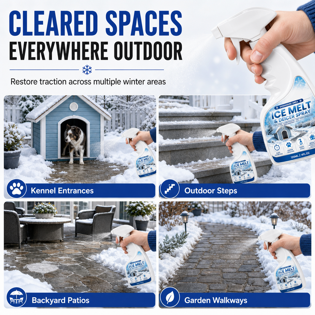 🐾 Fast Pet-Safe Outdoor De-Icing & Snow Melting Spray