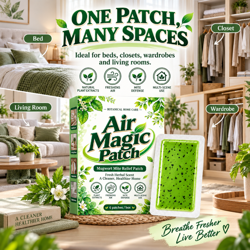 🌿 6PCS Mugwort Herbal Mite-Deterrent Patches – Long-Lasting Home Freshness ✨