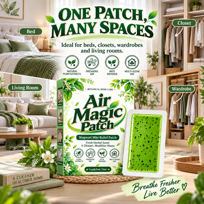 🌿 6PCS Mugwort Herbal Mite-Deterrent Patches – Long-Lasting Home Freshness ✨