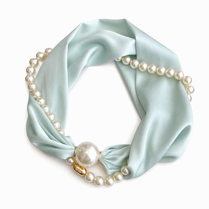 ✨ 3-in-1 Magnetic Scarf Necklace - Detachable Pearl Accent Choker 🎗️