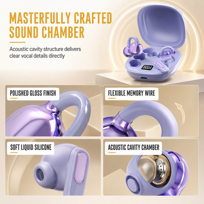 🎧 B115 Multi-Style Bluetooth Earphones - 3-in-1 Wireless Ear-Clip & In-Ear Set