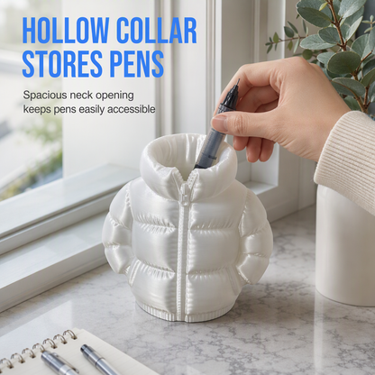 🧥 Puffer Coat Pen Holder ✏️ Cute 3D Printed Desk Organizer