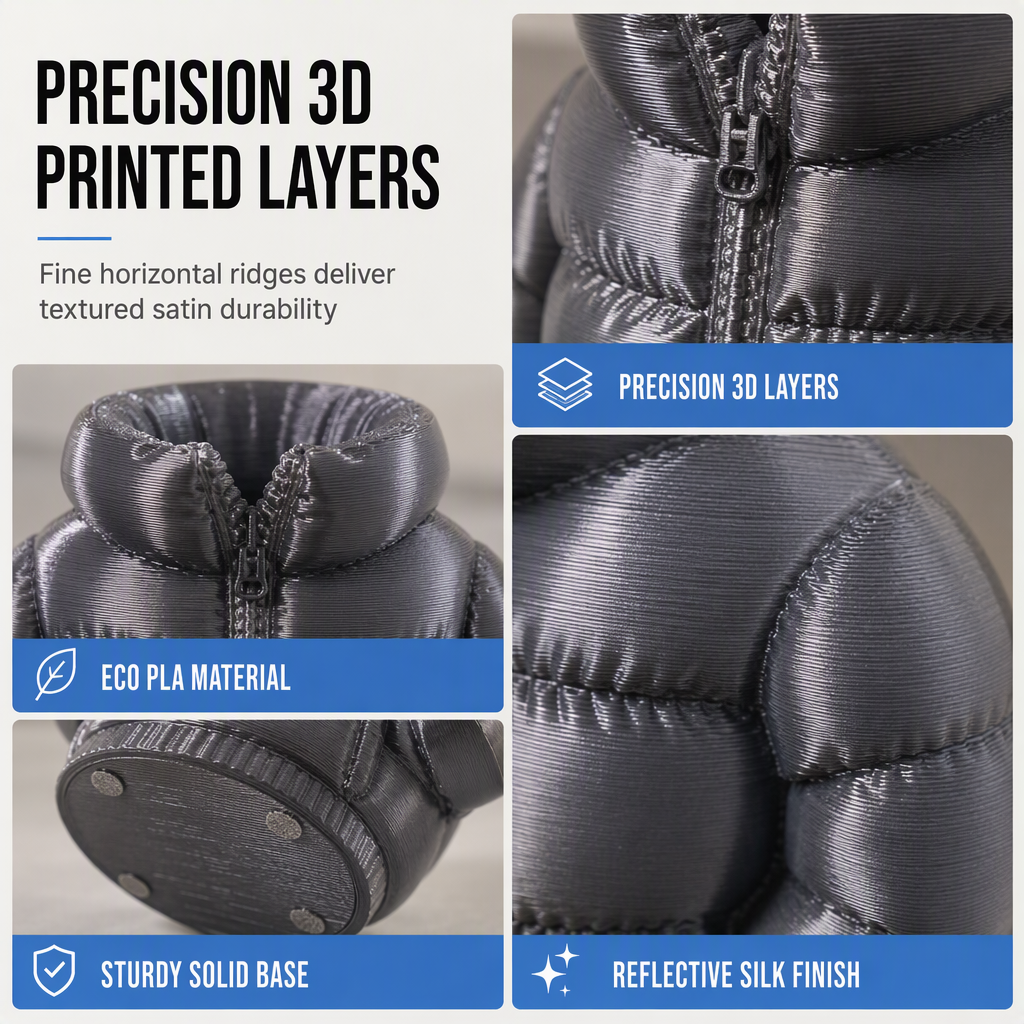 🧥 Puffer Coat Pen Holder ✏️ Cute 3D Printed Desk Organizer