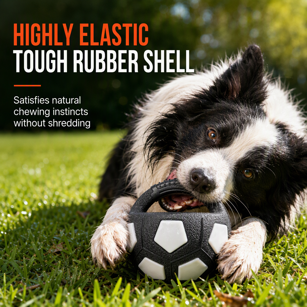 ⚽ Durable Interactive Dog Soccer Ball Toy with Grab Tabs & TPR Shell 🐕