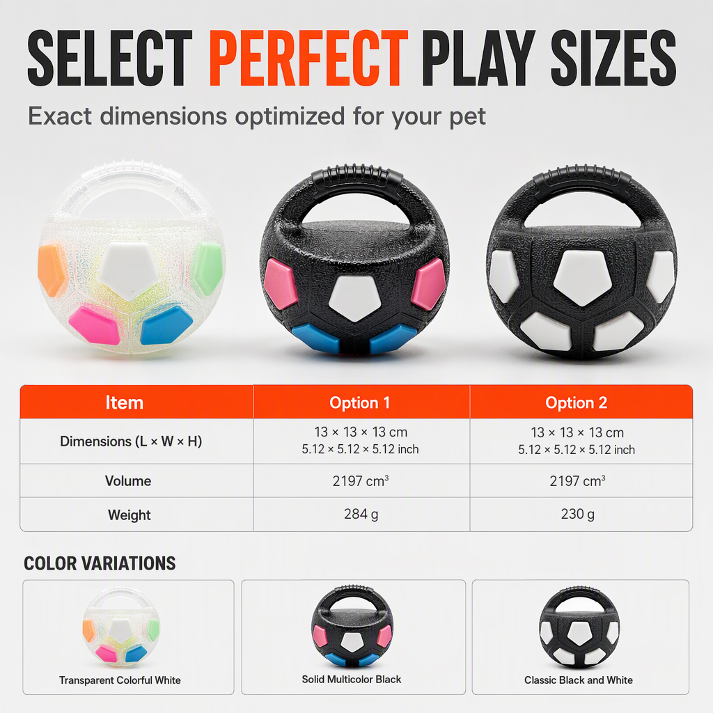 ⚽ Durable Interactive Dog Soccer Ball Toy with Grab Tabs & TPR Shell 🐕