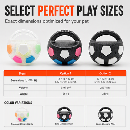 ⚽ Durable Interactive Dog Soccer Ball Toy with Grab Tabs & TPR Shell 🐕