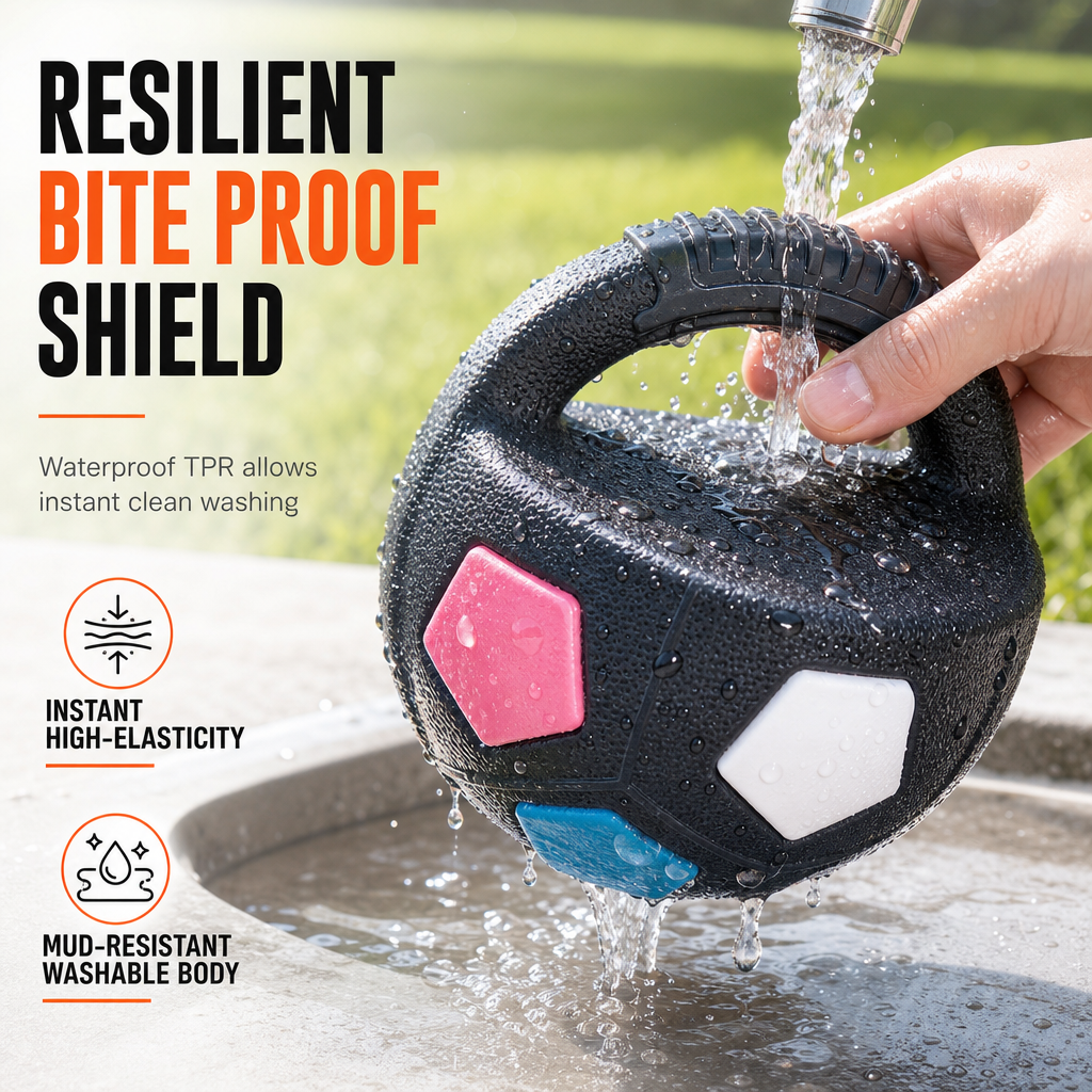 ⚽ Durable Interactive Dog Soccer Ball Toy with Grab Tabs & TPR Shell 🐕