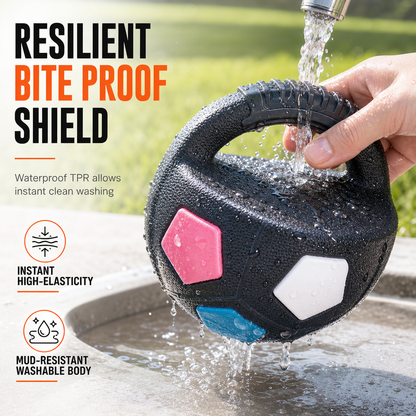 ⚽ Durable Interactive Dog Soccer Ball Toy with Grab Tabs & TPR Shell 🐕