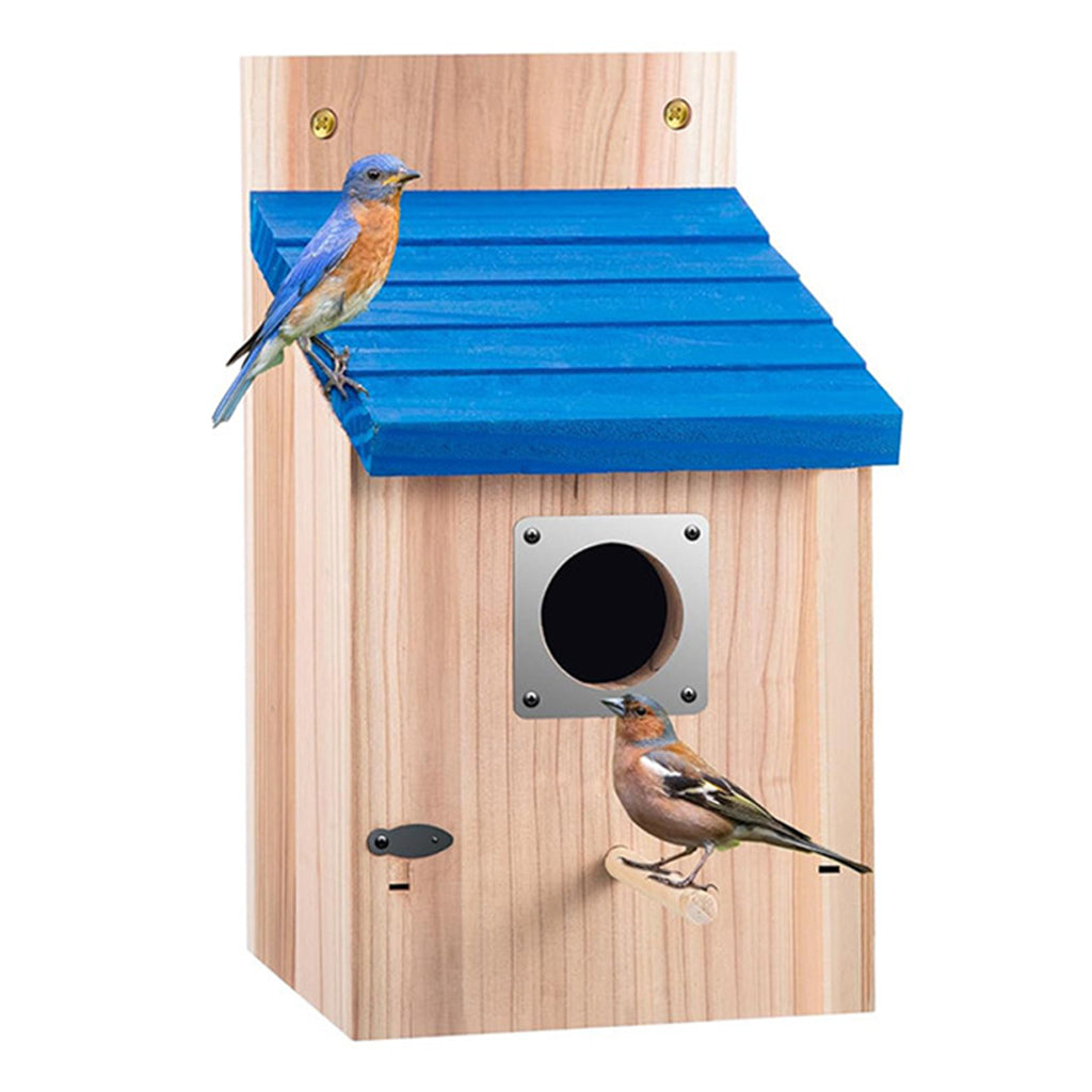 🐦 Wooden Outdoor Birdhouse - Heavy-Duty Hanging Songbird Nesting Shelter