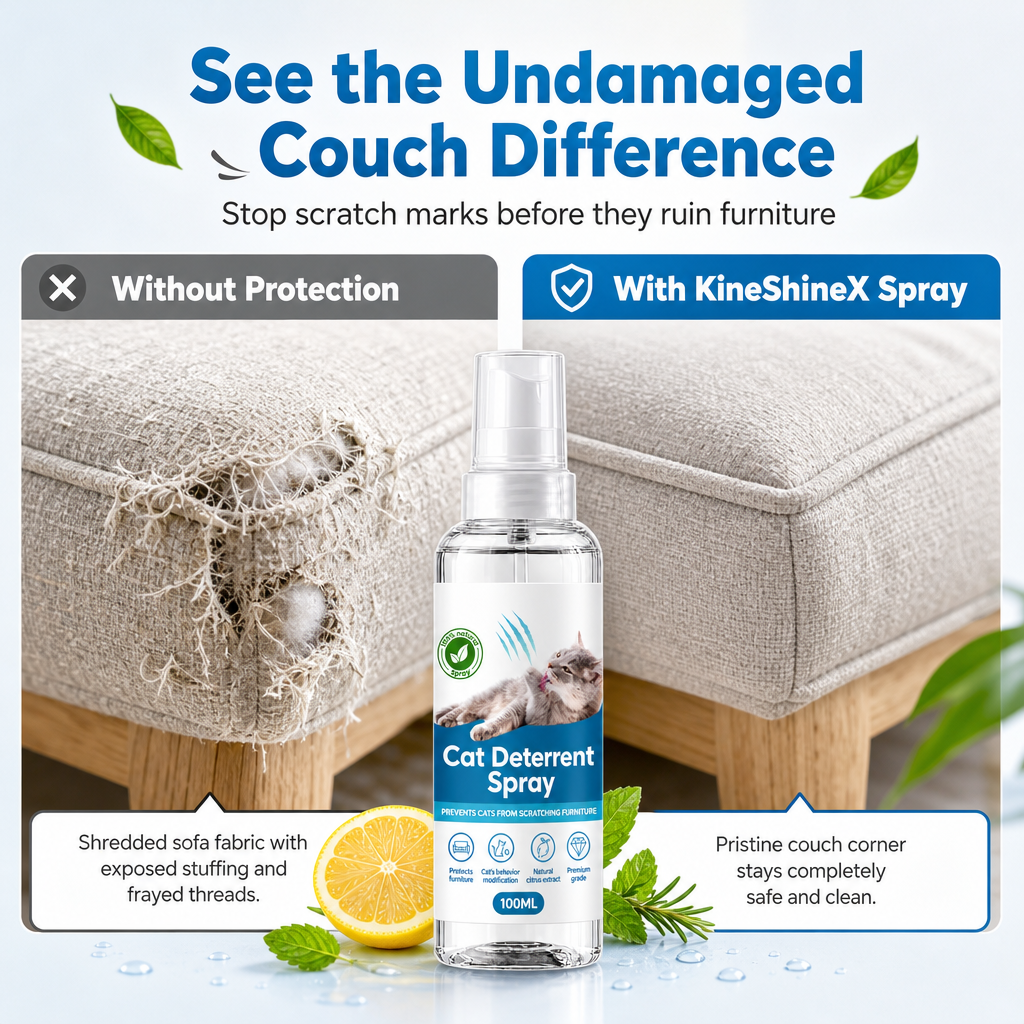 🐱 Natural Citrus Cat Scratch Deterrent Spray - Anti-Scratch Furniture Protector