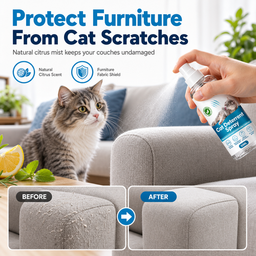 🐱 Natural Citrus Cat Scratch Deterrent Spray - Anti-Scratch Furniture Protector