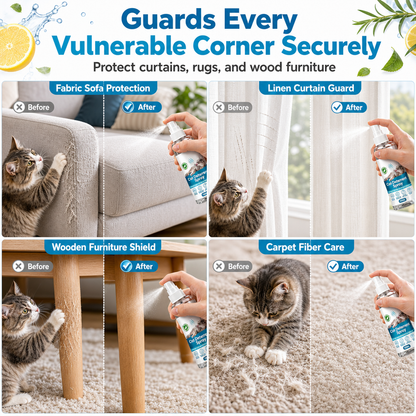 🐱 Natural Citrus Cat Scratch Deterrent Spray - Anti-Scratch Furniture Protector
