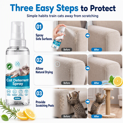 🐱 Natural Citrus Cat Scratch Deterrent Spray - Anti-Scratch Furniture Protector