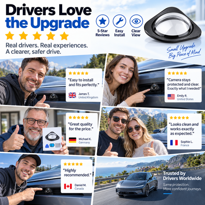 🚗 Car Front Camera Lens Protector - Tempered Glass & Aluminum Alloy Cover 🛡️
